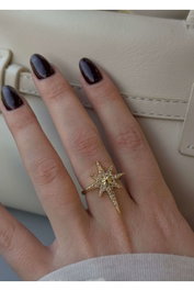 Heliophilia Silver Anillo de Latón Dorado con Revestimiento de Laca